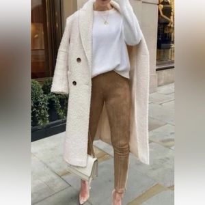 Zara Light Brown Tan Suede Leggings